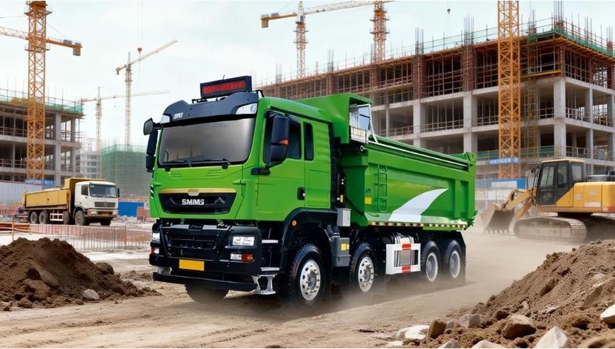 Transporte de escombros de construcción urbana