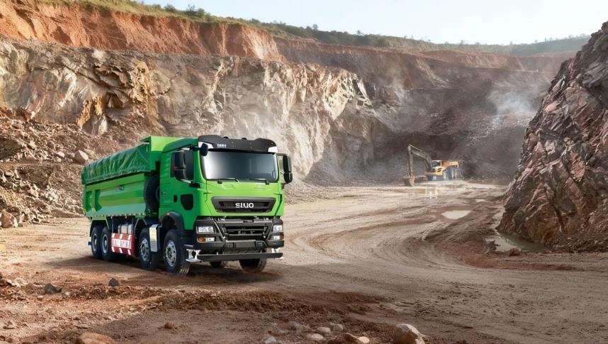 Transporte de volquete en minas a cielo abierto